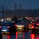 A crowded Moscow street at night. Photo: AP